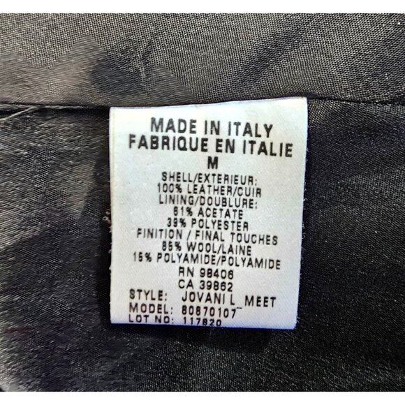 Theory Women's Black Lamb Leather Double-Breasted Moto Jacket Size M 2752 - Picture 8 of 12